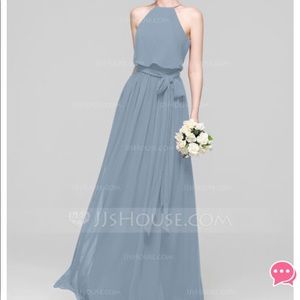 JJ’s House- Steel Blue Bridesmaids dress